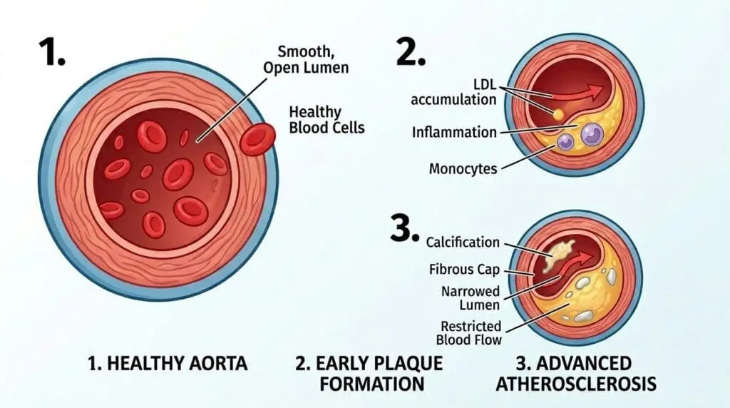 Stages of Atherosclerosis of Aorta