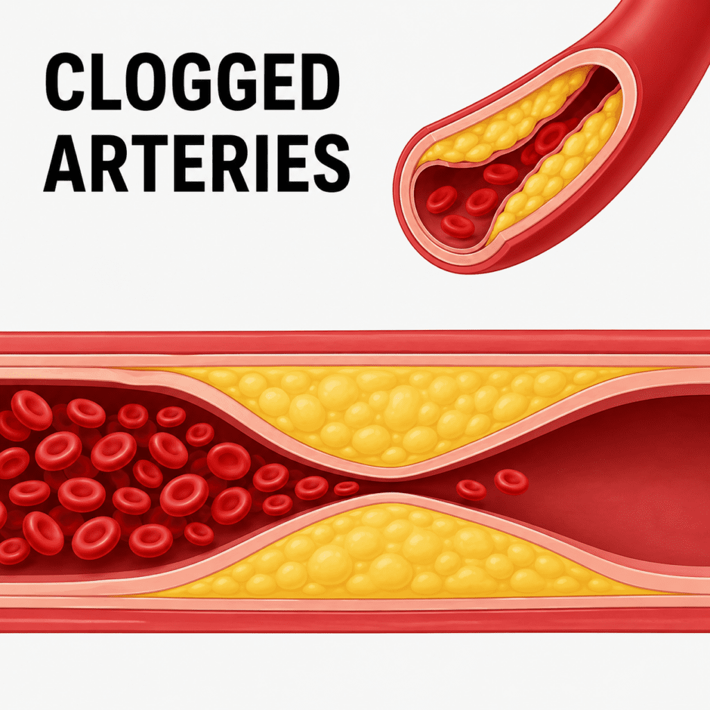 clogged arteries that have plaque due to vaping
