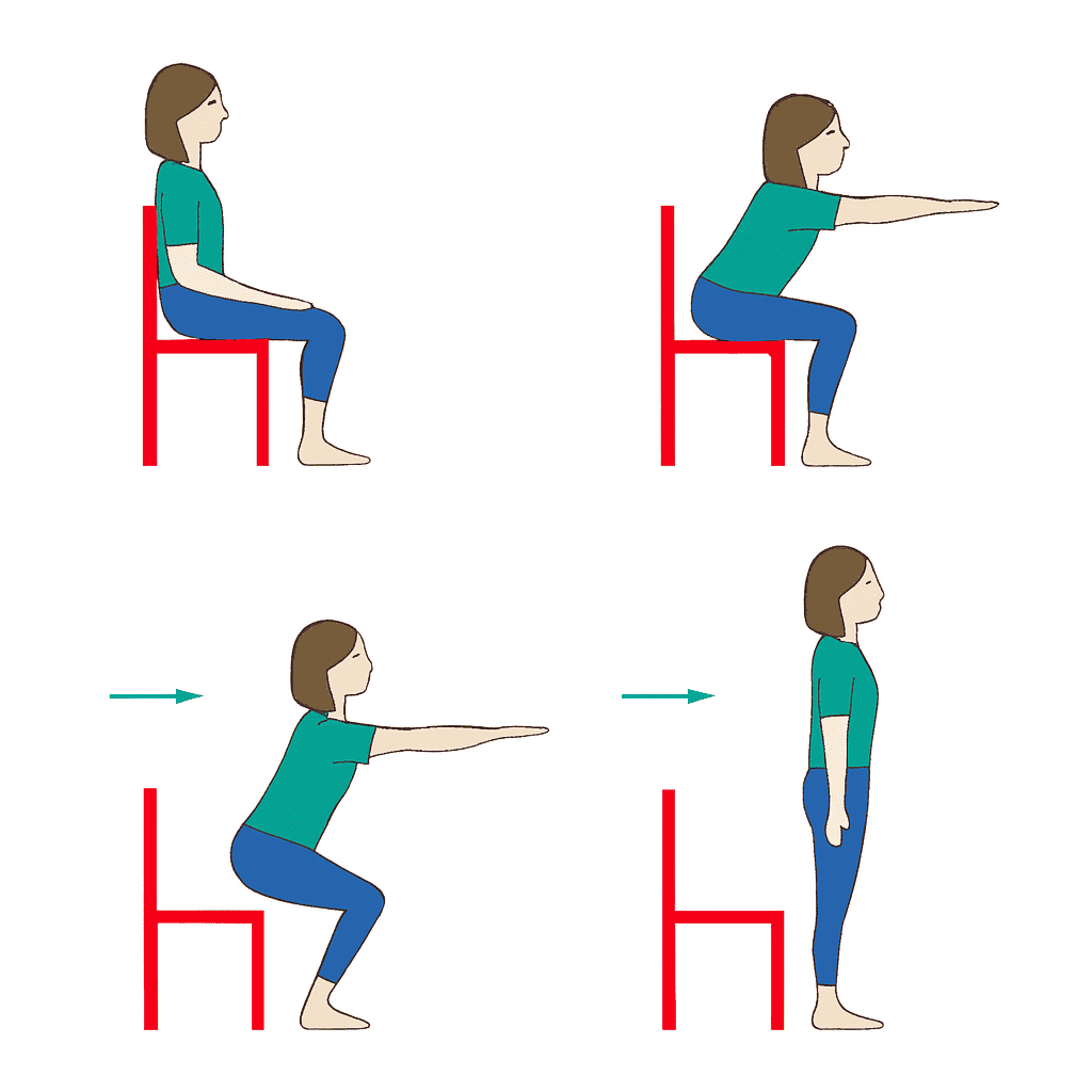 chair yoga excercise mountain pose