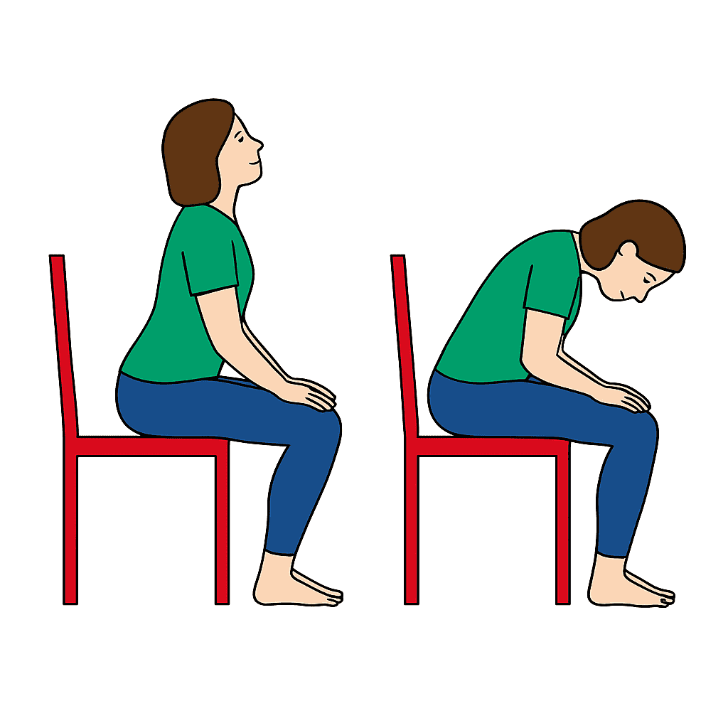 chair yoga excercise cat cow stretch