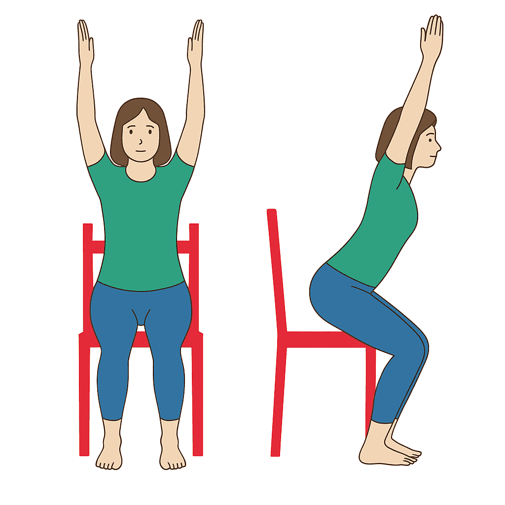 chair yoga excercise chair pose