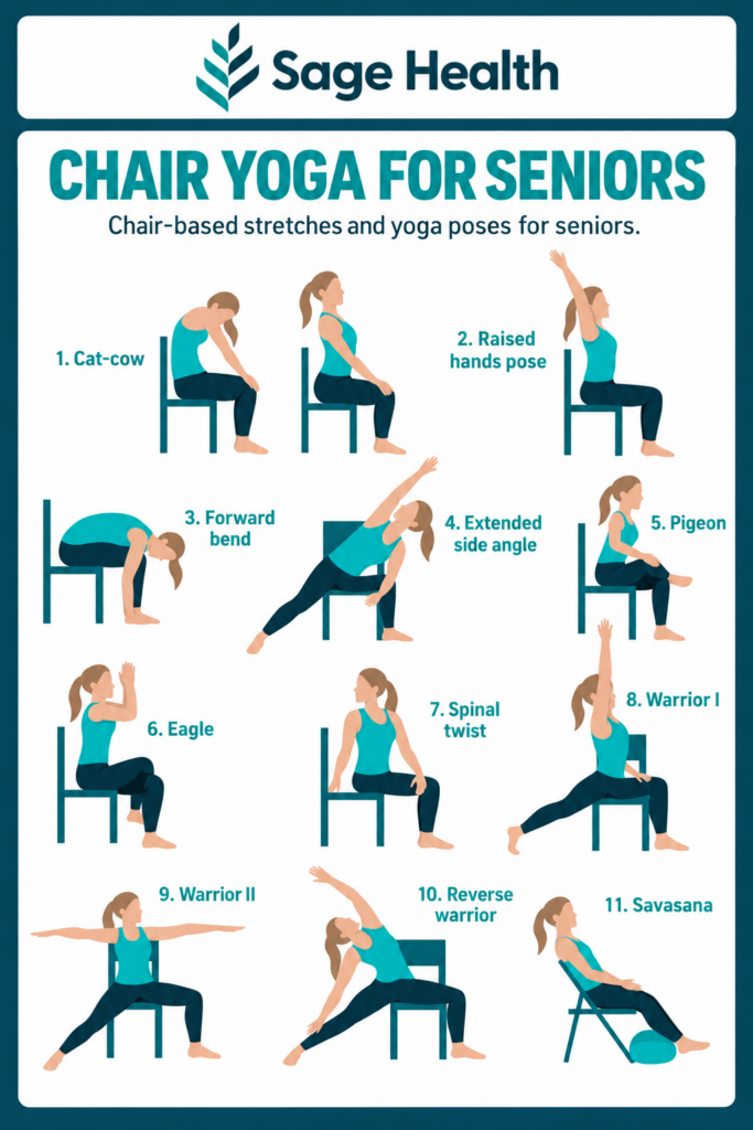 chair yoga poses for seniors