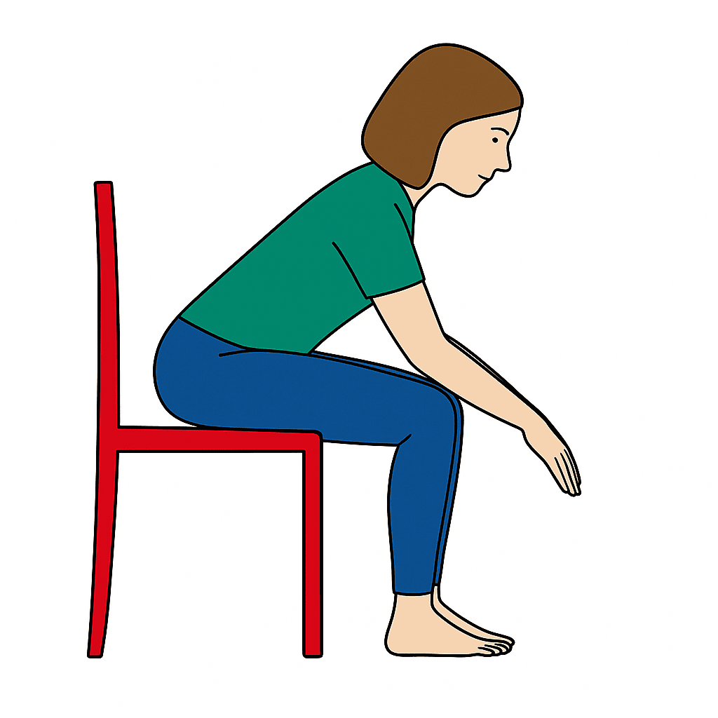 chair yoga excercise seated forward bend