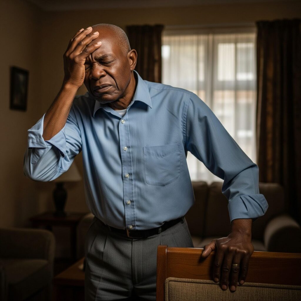  his head because of vertigo